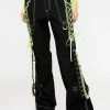 Tripp NYC Green Lace Dark Street Pants