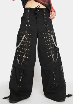Tripp NYC Monster Stud Wide Leg Pants