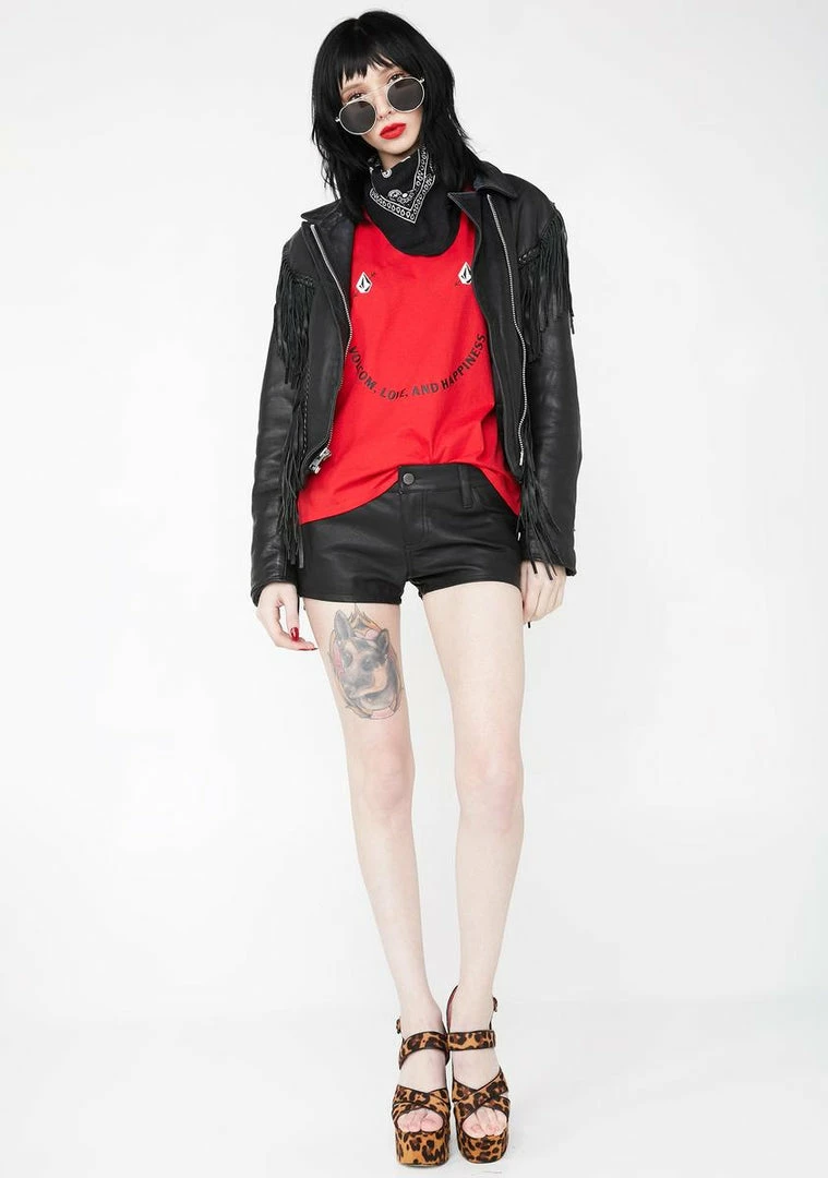 Tripp NYC Bottoms Faux Leather Booty Shorts 5 Tripp NYC Bottoms Faux Leather Booty Shorts
