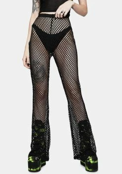 Tripp NYC Mary Q Mesh Flared Pants