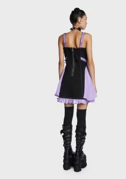 Tripp NYC Lavender Chiffon Pleated Mini Dress