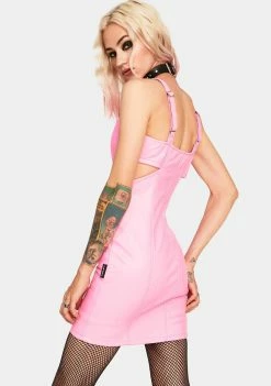 Tripp NYC Pink Zipper Bodycon Dress Dresses