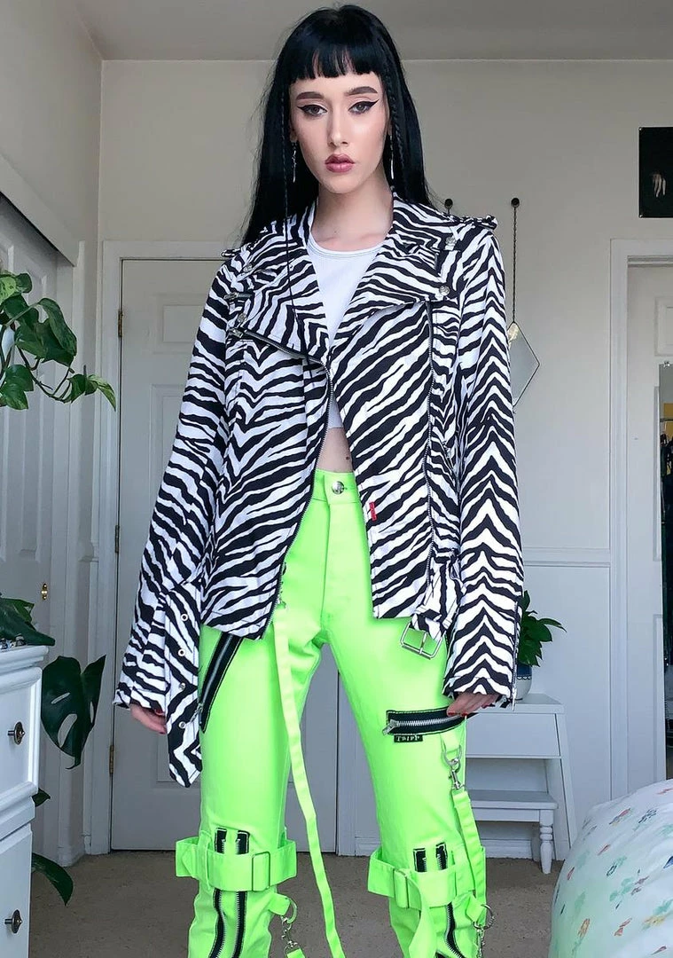 Tripp NYC Outerwear Zebra Wild Child Moto Jacket 4 Tripp NYC Outerwear Zebra Wild Child Moto Jacket