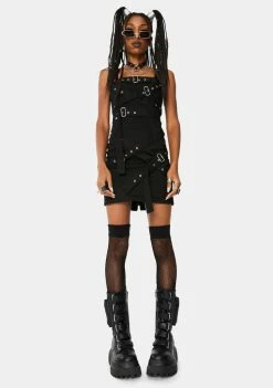 Tripp NYC Belted Bondage Mini Dress