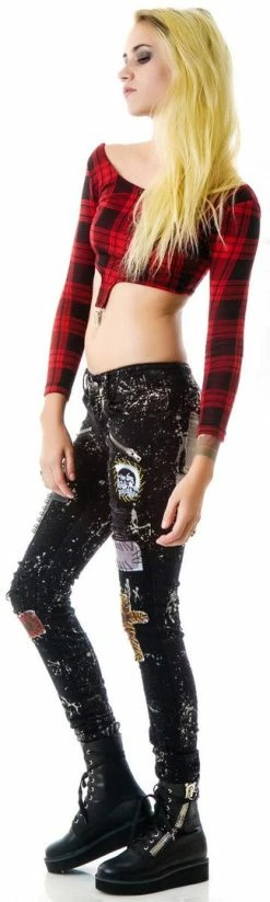 Tripp NYC Patches N' Paint Splattered Jeans Bottoms 11 Tripp NYC Patches N' Paint Splattered Jeans Bottoms