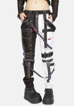 Tripp NYC Belts & Harnesses Purple Plaid Bondage Pant Straps