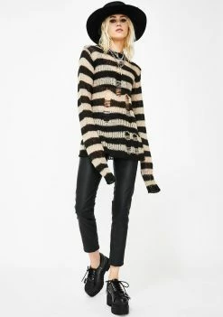 Tripp NYC Rag Stripe Sweater Tops