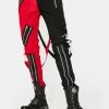 Tripp NYC Bottoms Red Split Leg Bondage Pants 1 Tripp NYC Bottoms Red Split Leg Bondage Pants