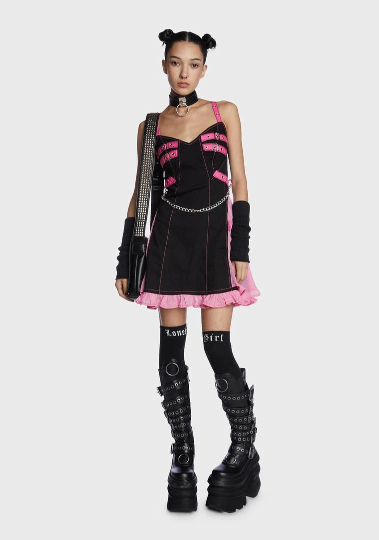 Tripp NYC Pink Chiffon Pleated Mini Dress 6 Tripp NYC Pink Chiffon Pleated Mini Dress