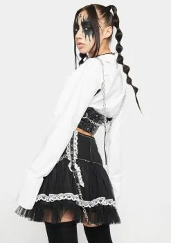 Tripp NYC Lace Chiffon Tutu Skirt Mini Skirt