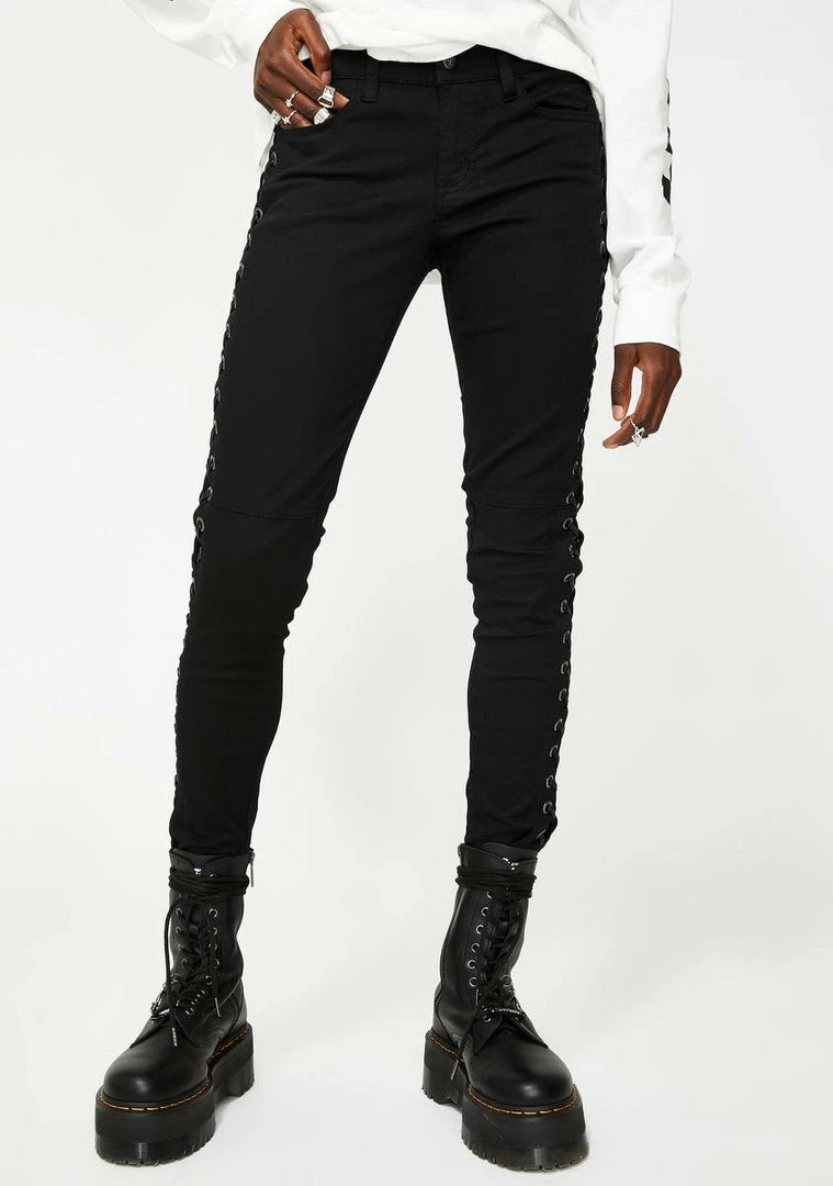 Tripp NYC She Devil Side Lace Pants Bottoms 4 Tripp NYC She Devil Side Lace Pants Bottoms