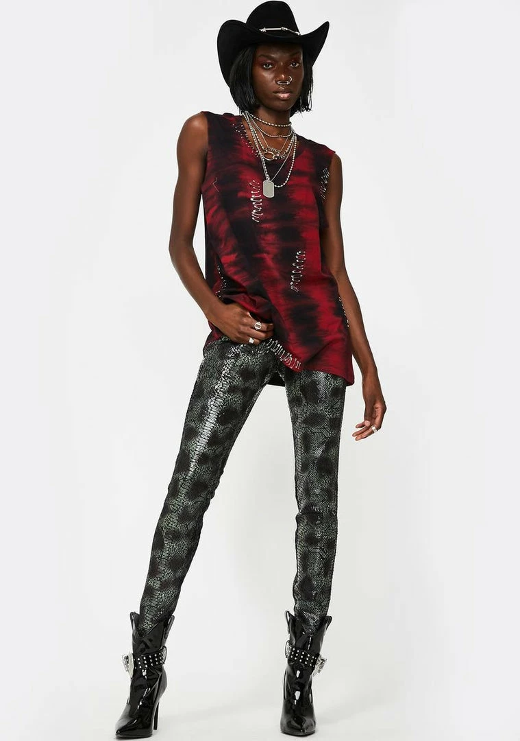 Tripp NYC Green Snake Pants Bottoms 5 Tripp NYC Green Snake Pants Bottoms