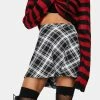 Tripp NYC Bottoms Black Plaid Woven Circle Skirt