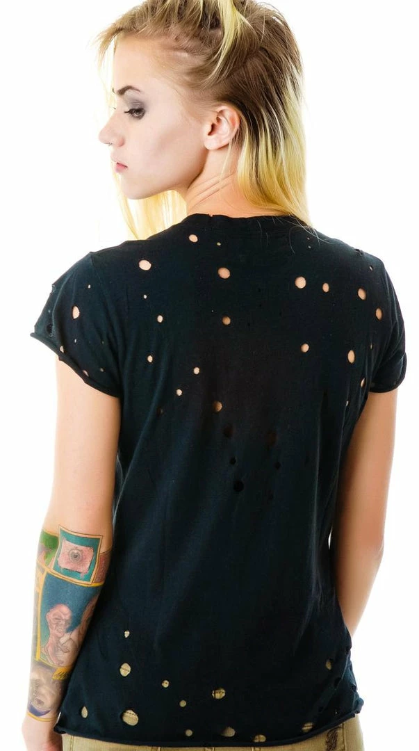 Tripp NYC Barely Held Together Safety Pin Tee Tops 4 Tripp NYC Barely Held Together Safety Pin Tee Tops