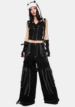 Tripp NYC Back Up Wide Leg Skull Pants