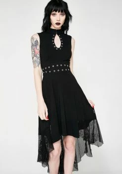 Tripp NYC Hi Lo Eyelet Dress Dresses