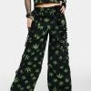 Tripp NYC Grass Dark Street Pants Wide Leg Pants