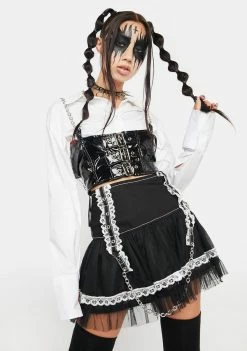 Tripp NYC Lace Chiffon Tutu Skirt Mini Skirt