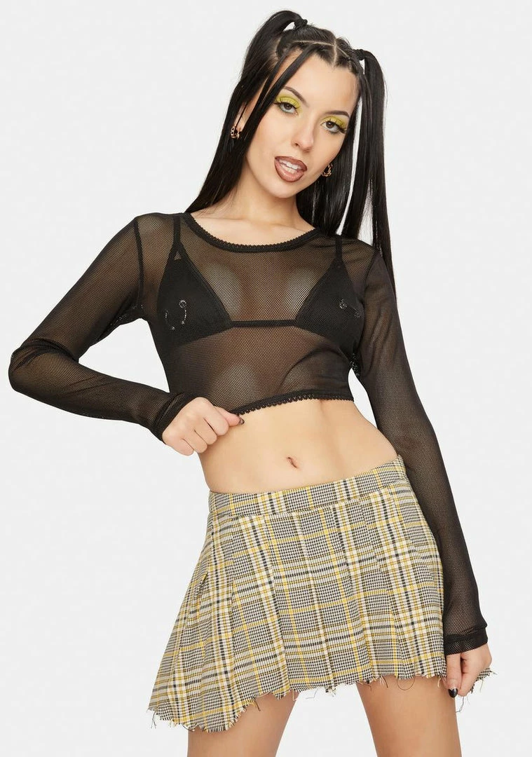 Tripp NYC Long Sleeve Crop Fishnet Top 3 Tripp NYC Long Sleeve Crop Fishnet Top
