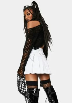 Tripp NYC White Stud And Chain Mini Skirt Bottoms 9 Tripp NYC White Stud And Chain Mini Skirt Bottoms