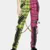 Tripp NYC Bottoms Lime Pink Madness Plaid Pants 2 Tripp NYC Bottoms Lime Pink Madness Plaid Pants