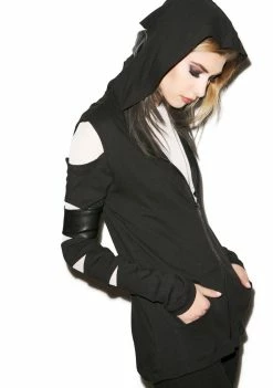 Tripp NYC Slash Sleeve Hoodie Outerwear 7 Tripp NYC Slash Sleeve Hoodie Outerwear