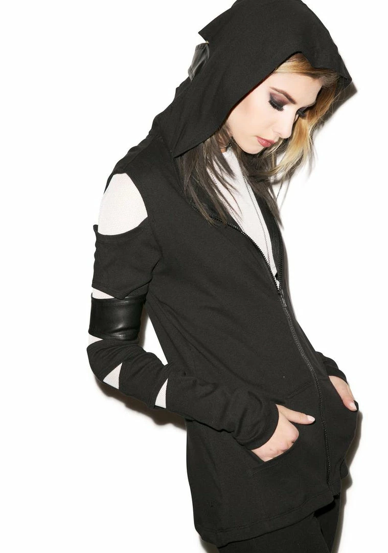 Tripp NYC Slash Sleeve Hoodie Outerwear 5 Tripp NYC Slash Sleeve Hoodie Outerwear