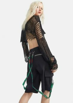 Tripp NYC Green Plaid Bondage Pant Straps Belts & Harnesses