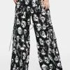 Tripp NYC Wide Leg Pants Chain To Chain Skull Pants