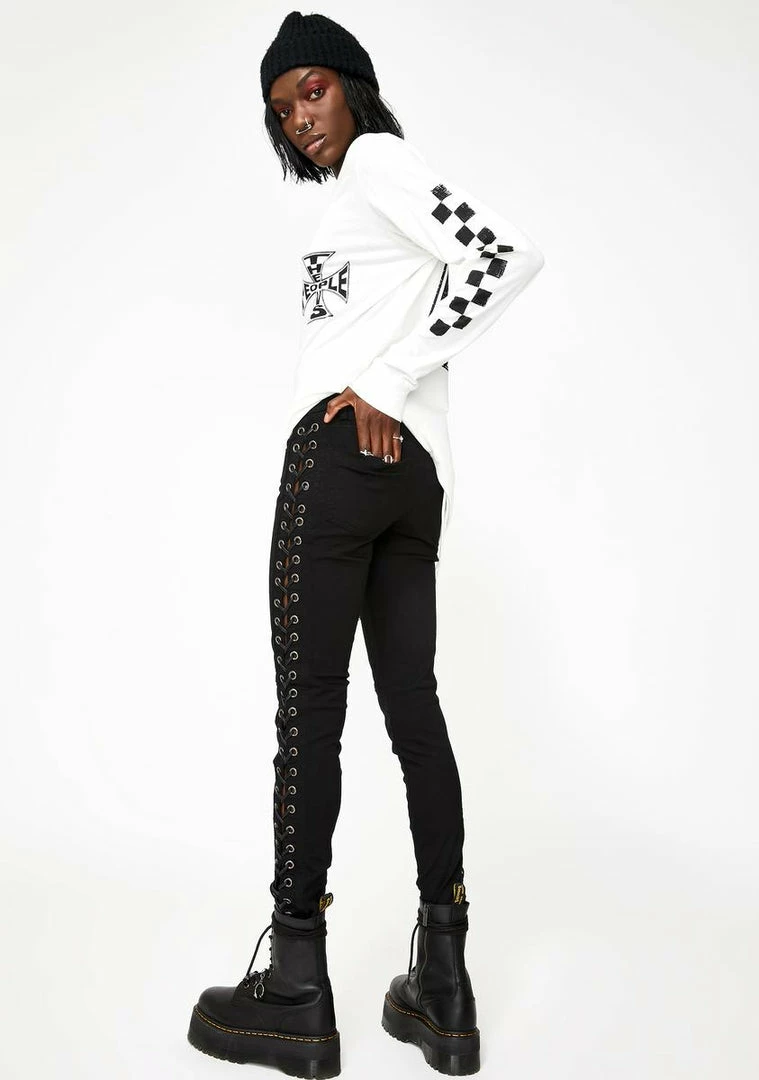 Tripp NYC She Devil Side Lace Pants Bottoms 3 Tripp NYC She Devil Side Lace Pants Bottoms