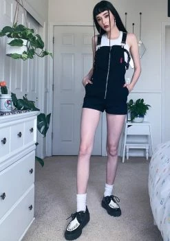 Tripp NYC Jumpsuits & Rompers Buckle Overall Shorts