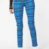 Tripp NYC Bottoms Blue Plaid T-Back Skinny Jeans 2 Tripp NYC Bottoms Blue Plaid T-Back Skinny Jeans