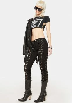 Tripp NYC Skinny Pants Medieval Lace-Up Pants