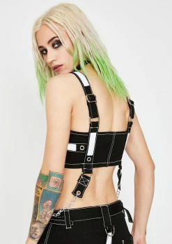 Tripp NYC Tops Reflector Chain Crop Top