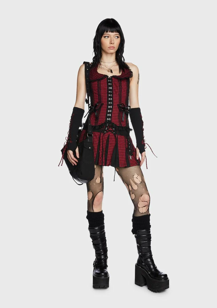 Tripp NYC Red Bo Peep Arm Warmers Scarves & Gloves 7 Tripp NYC Red Bo Peep Arm Warmers Scarves & Gloves