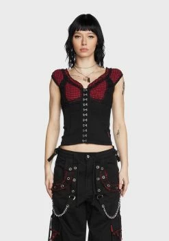 Tripp NYC Bo Peep Cap Sleeve Corset Tops