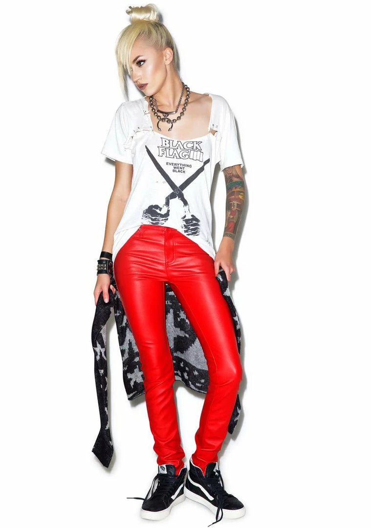 Tripp NYC Hellraiser Faux Leather Skinny Pants Bottoms 4 Tripp NYC Hellraiser Faux Leather Skinny Pants Bottoms