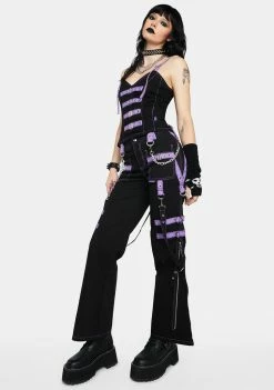 Tripp NYC Lavender Buckle Strap And Ring Pants 8 Tripp NYC Lavender Buckle Strap And Ring Pants