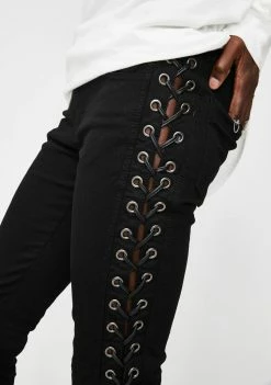 Tripp NYC She Devil Side Lace Pants Bottoms 9 Tripp NYC She Devil Side Lace Pants Bottoms