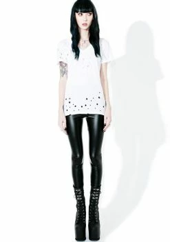 Tripp NYC Tops Holey V-Neck Tee