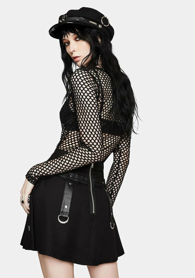 Tripp NYC Harness Strap Chain Mini Skirt Bottoms 6 Tripp NYC Harness Strap Chain Mini Skirt Bottoms