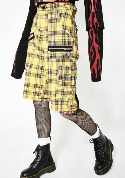 Tripp NYC Plaid Punk Shorts