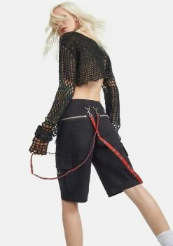 Tripp NYC Belts & Harnesses Red Plaid Bondage Pant Straps