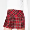Tripp NYC Pleated Bloody Plaid Skirt