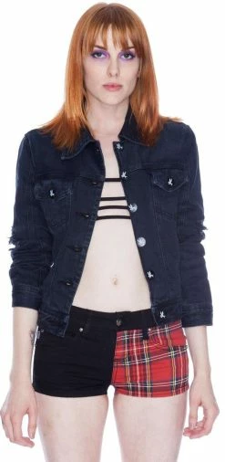 Tripp NYC Plaid Split Shorts Bottoms