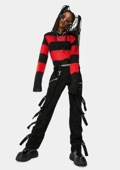 Tripp NYC Red Striped Knit Sweater 8 Tripp NYC Red Striped Knit Sweater