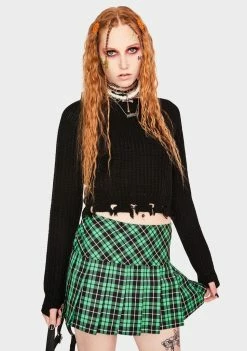 Tripp NYC Pleated Plaid Skirt Bottoms
