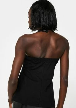 Tripp NYC Studded Halter Top Tops