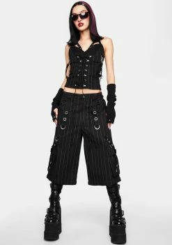 Tripp NYC Stripe Voidoid Corset Top Tops