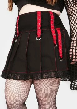 Tripp NYC Plus Midnight Pleated Skirt Bottoms